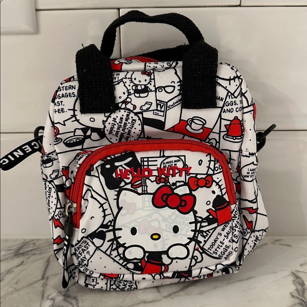 Sanrio HELLO KITTY Crossbody Hand bag quality zippers inner/outer pockets